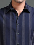 Men's Melange Twill Stripes Shirt