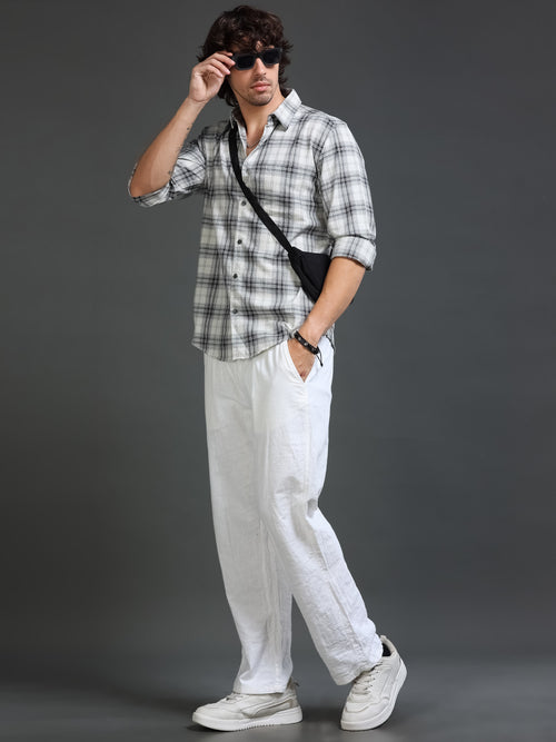 Men's Mellange Twill Checks Shirt