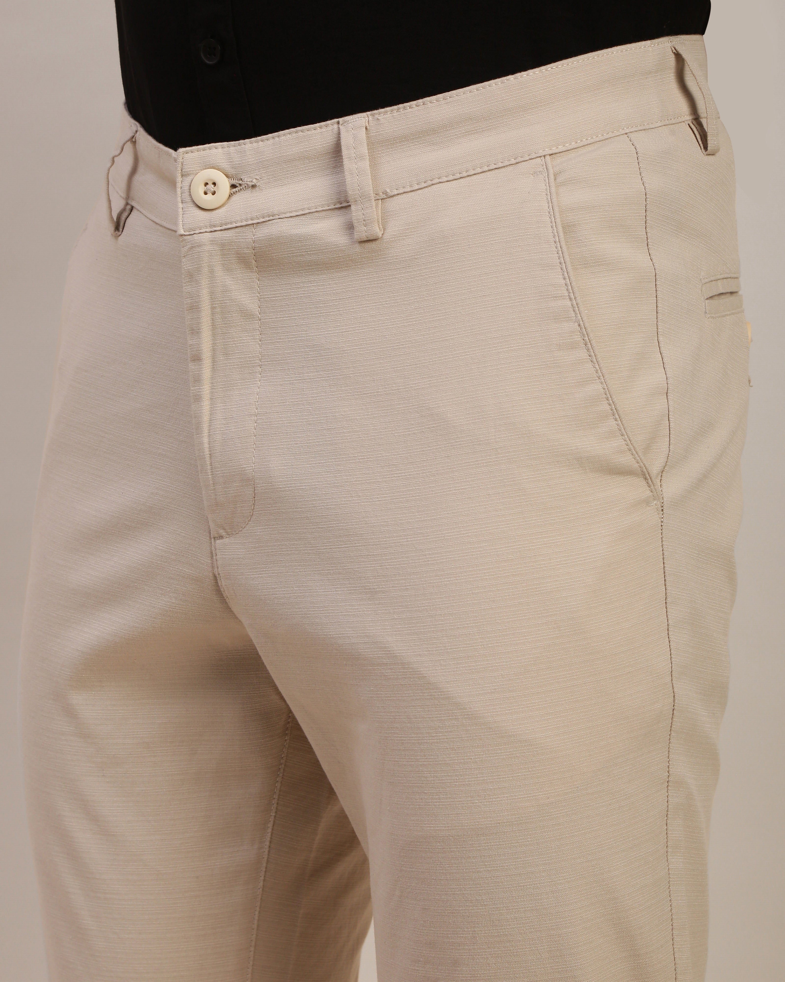 Men Comfort Slim Fit Low-Rise Chinos