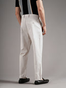 Men Tailored Straight Fit Low-Rise Trousers
