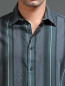 Men's Melange Twill Stripes Shirt