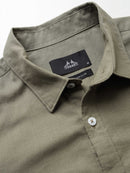 Men's Slub Slim Fit Solid Shirt