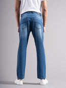 Men Smart Slim Fit Mid-Rise Light Fade Jeans