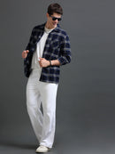 Men Smart Slim Fit Checked Casual Shirt