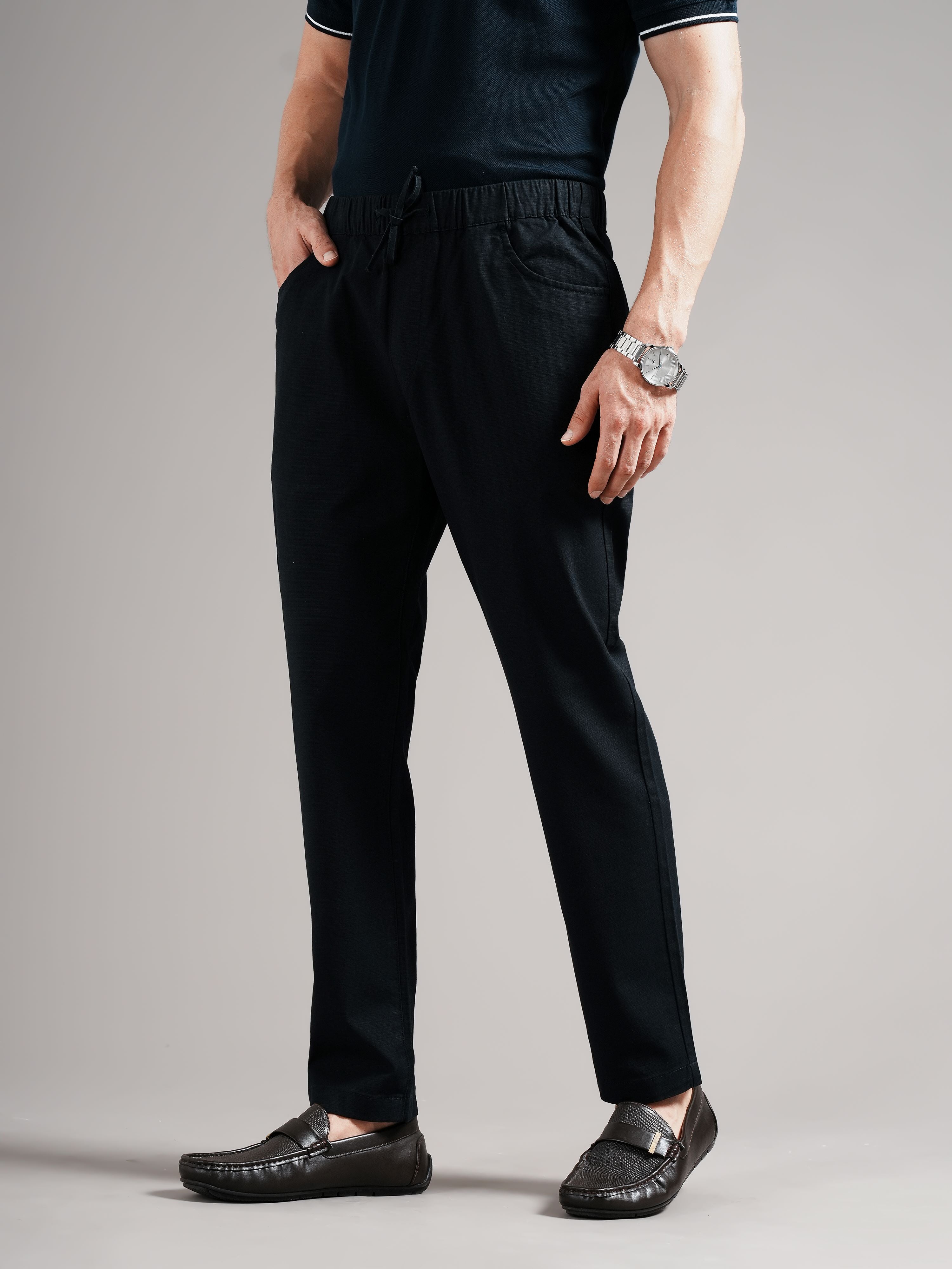 Men Tailored Low-Rise Trousers