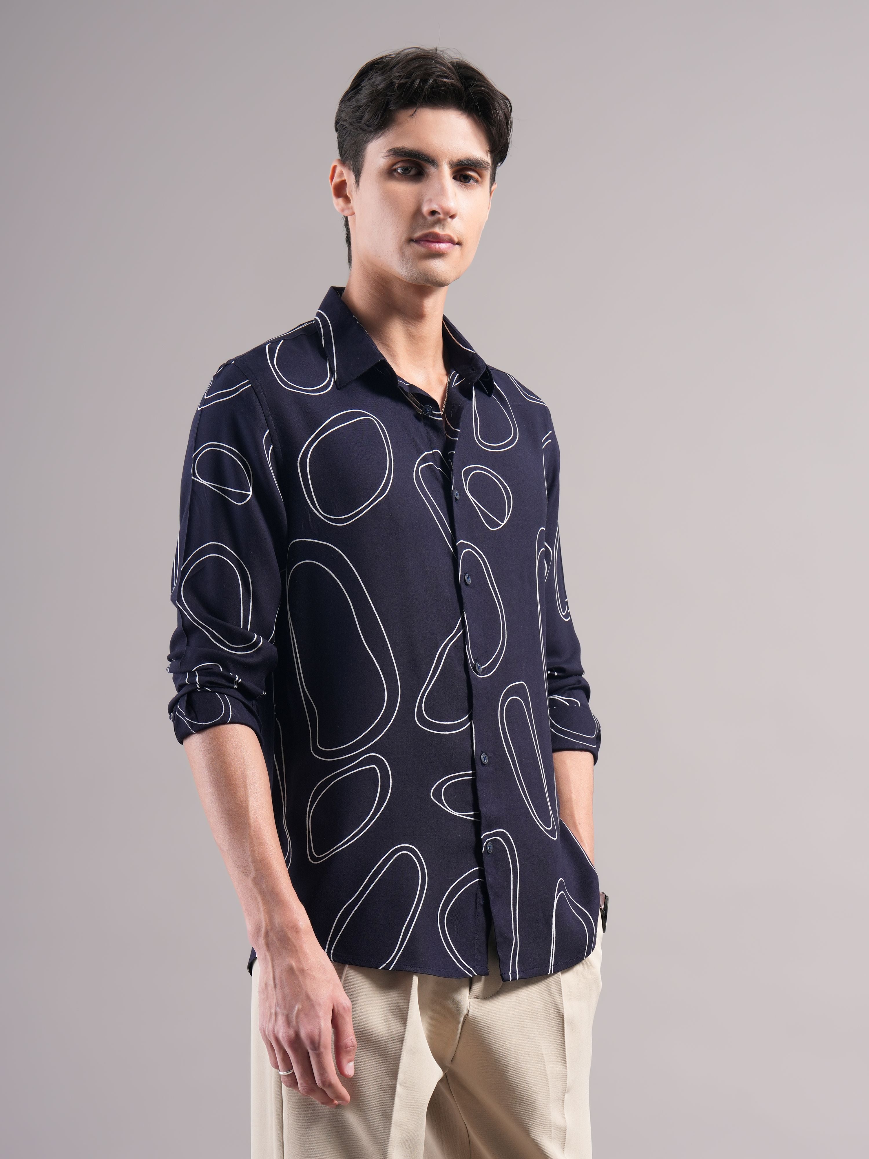 Smart Slim Fit Printed Casual Shirt