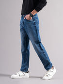 Men Smart Slim Fit Mid-Rise Light Fade Jeans