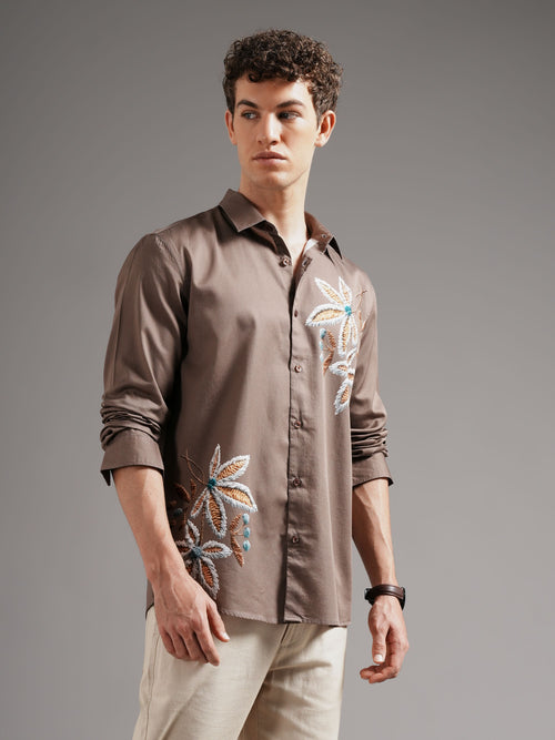 Men Smart Slim Fit Printed Casual Shirt
