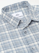 Men Smart Slim Fit Checked Casual Shirt
