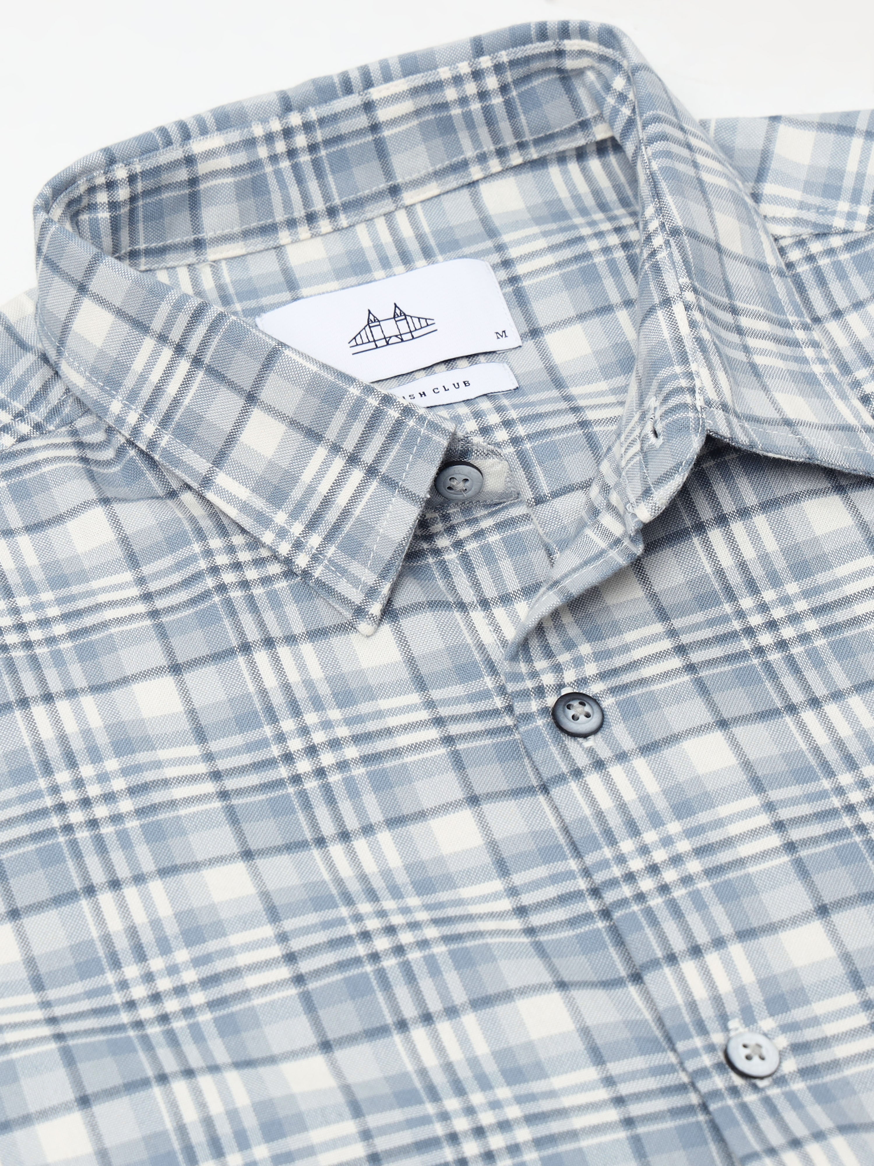 Men Smart Slim Fit Checked Casual Shirt