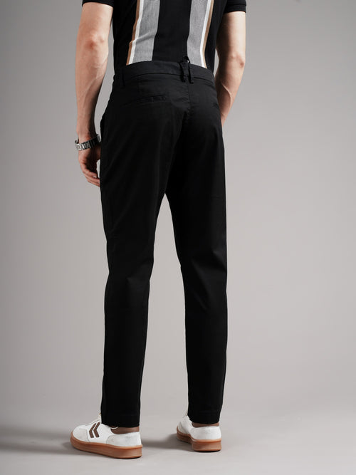 Men Tailored Low-Rise Chinos Trousers