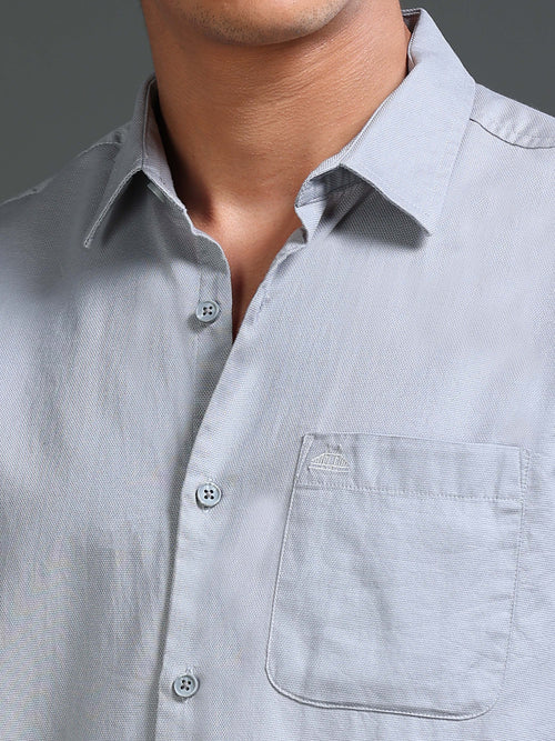Men Dobby Solid Shirt