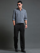 Men's Premium Oxford Grey Checks Shirt