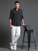 Men's Premium Oxford Black Checks Shirt