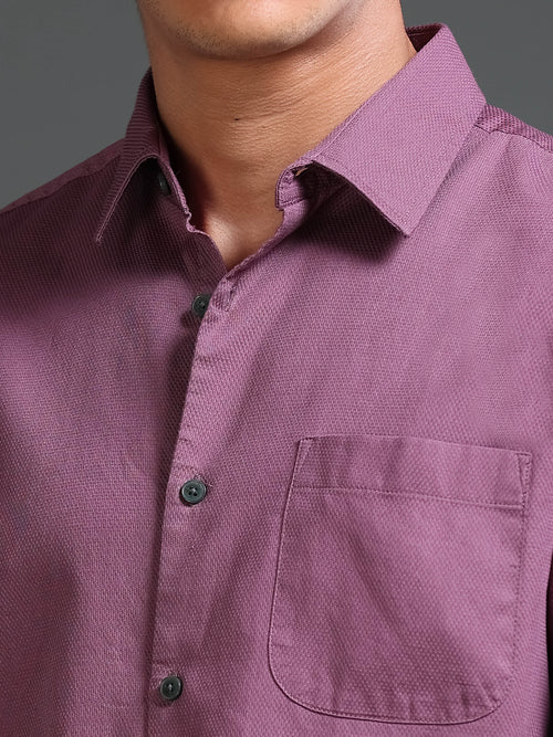 Men Dobby Solid Shirts