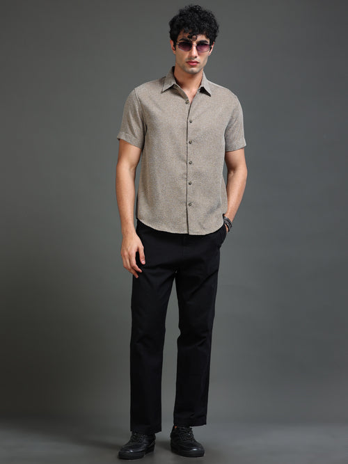 Men's Textured Solid Shirt