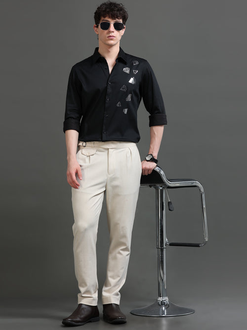 Men Smart Slim Fit Printed Party Shirt