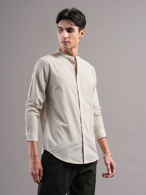 Men Smart Slim Fit Striped Casual Shirt