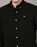 Comfort Slim Fit Vertical Striped Button-Down Collar Casual Shirt
