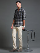 Men's Black Checks Shirt