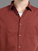 Men Smart Cotton Linen Slim Fit Shirt