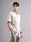 Men Smart Floral Printed Casual Shirt
