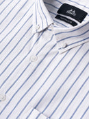Men Striped Button-Down Collar Smart Slim Fit Shirt