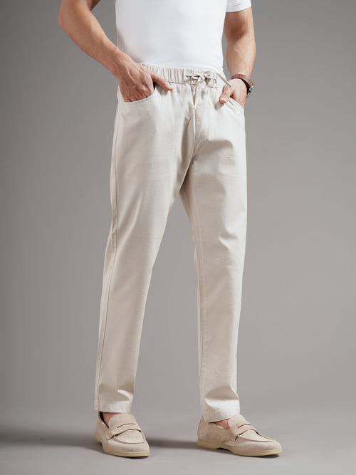 Men Tailored Low-Rise Trousers