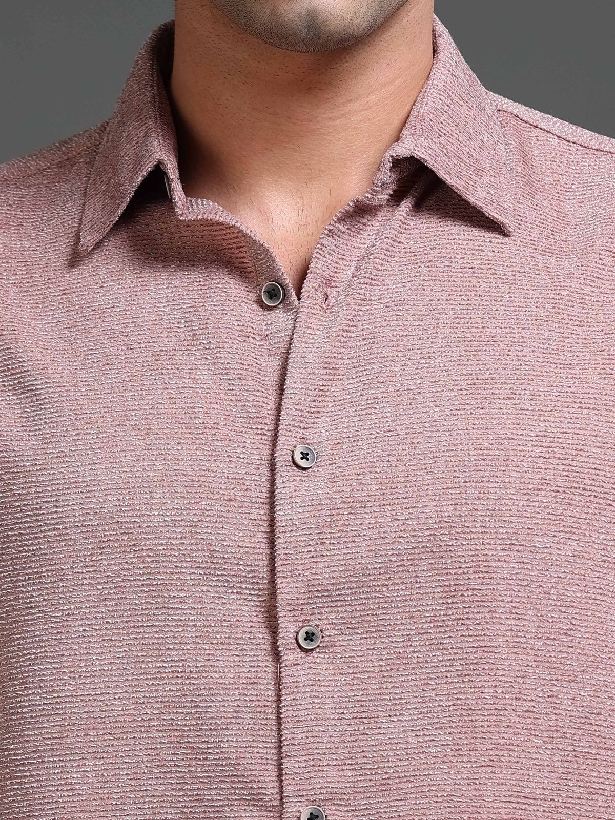 Men's Textured Solid Shirt