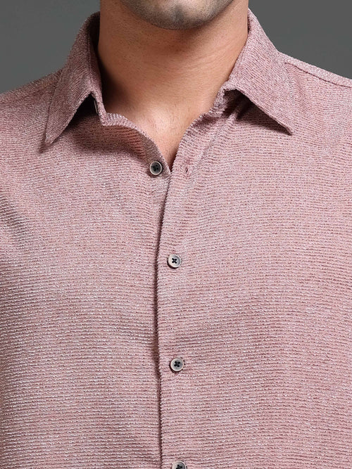Men's Textured Solid Shirt
