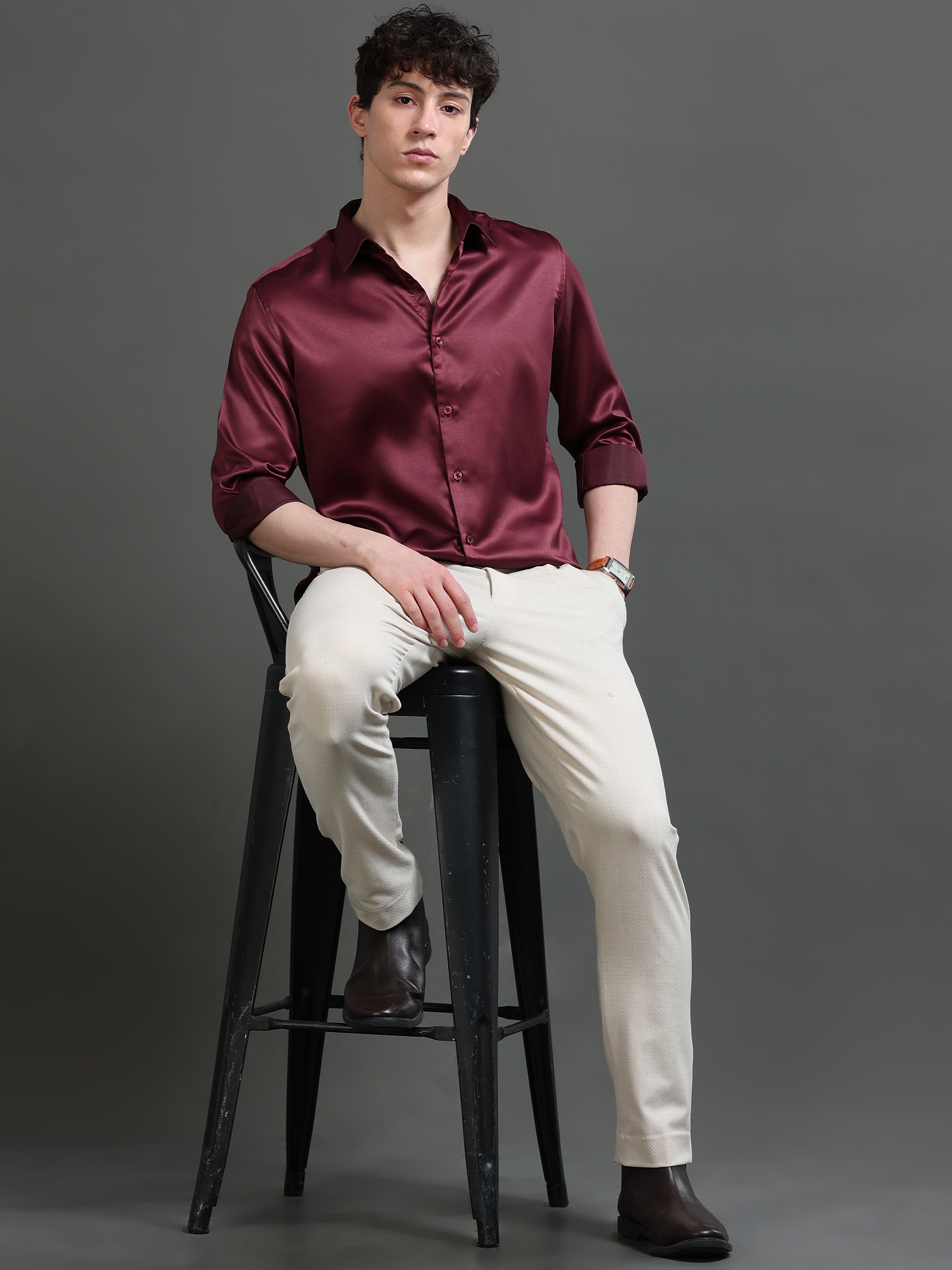 Men Smart Slim Fit Casual Shirt