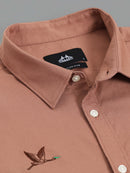 Men Oxford Embroidary Slim Fit Shirt
