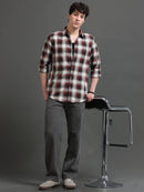 Men Smart Slim Fit Tartan Checks Checked Casual Shirt