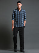 Men's Premium Oxford Blue Checks Shirt
