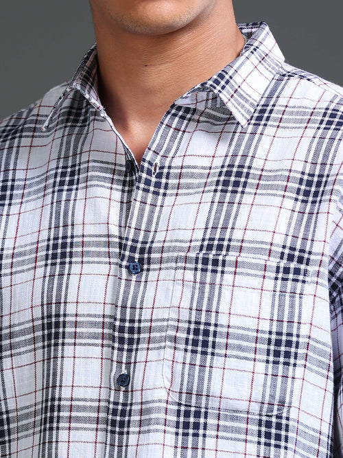 Men Herringbone Checks Shirts