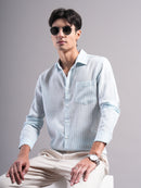 Men Smart Slim Fit Striped Casual Shirt