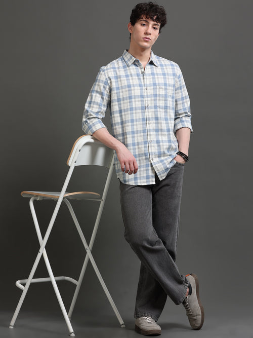 Men Smart Slim Fit Gingham Checks Checked Casual Shirt
