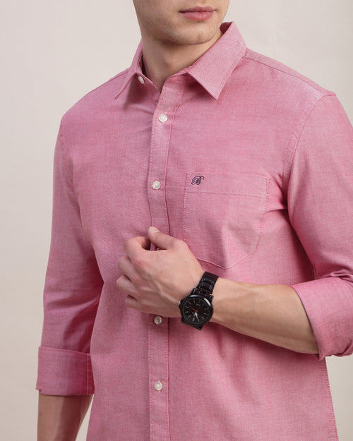 Men Slim Fit Oxford Cotton Casual Shirt