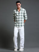 Men's Premium Oxford Checks Green Shirt