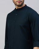 MEN'S SOLID SHIRT WITH MANDARIN COLLAR