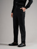 Men Tailored Straight Fit Low-Rise Trousers