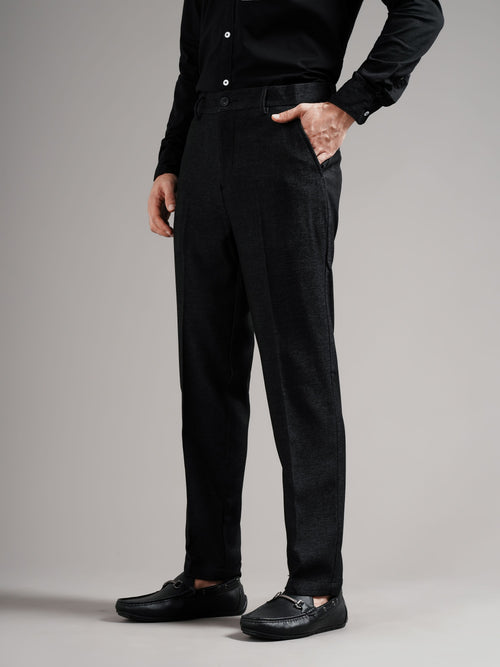 Men Tailored Straight Fit Low-Rise Trousers