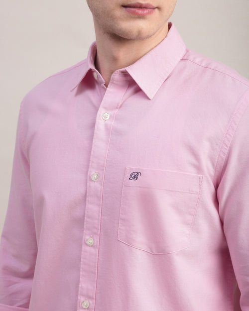 Men Slim Fit Oxford Cotton Casual Shirt