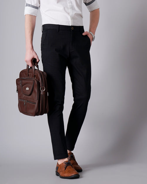 Slim Fit Flat-Front Trousers