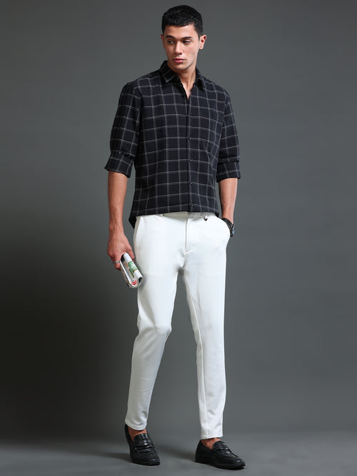 Men's Premium Oxford Black Checks Shirt