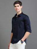 Men Satin Slim Fit Shirt