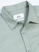 Men Premium Green Oxford Solid