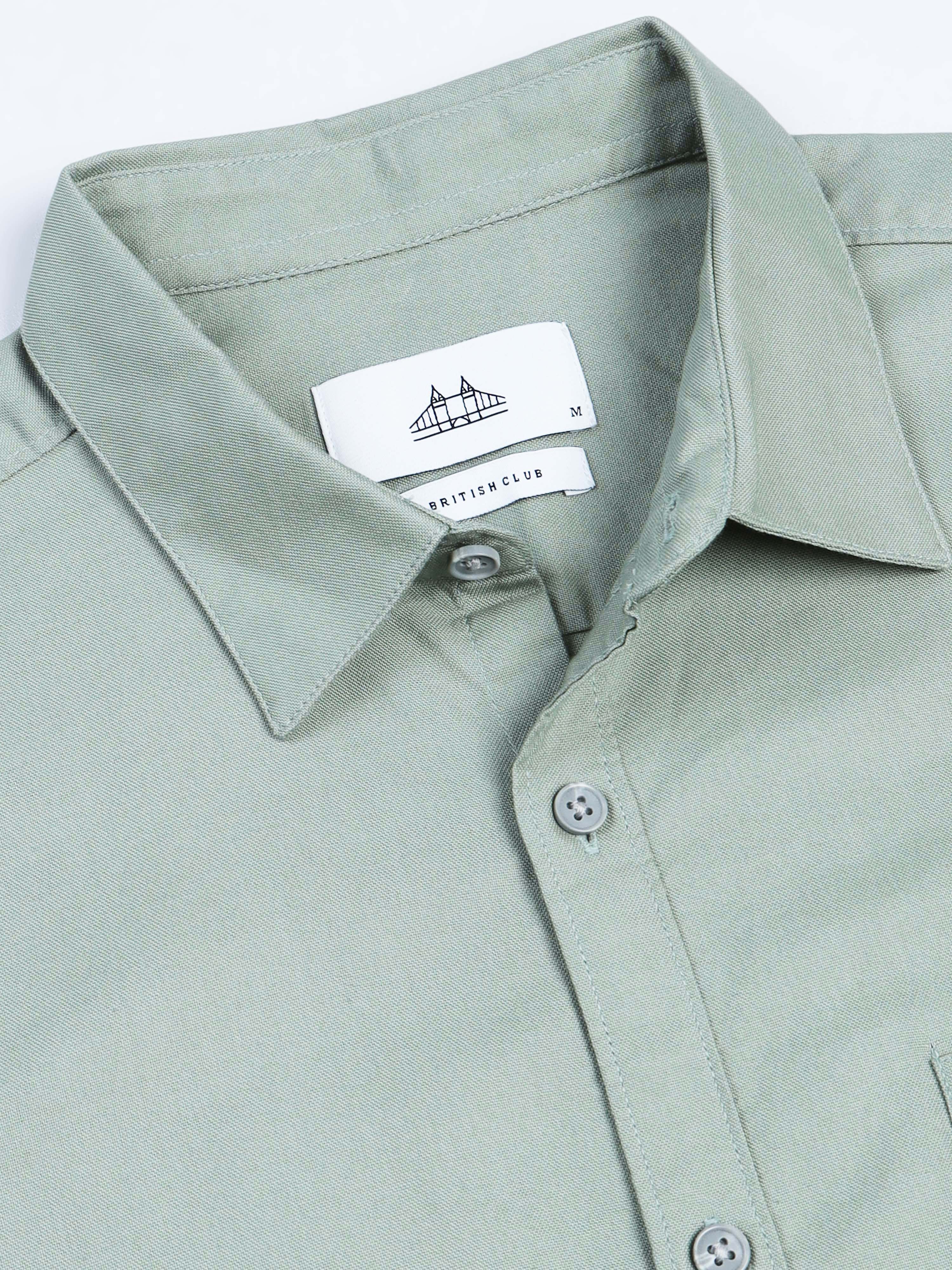 Men Premium Green Oxford Solid