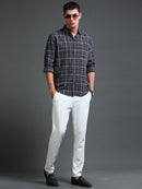Men's Premium Oxford Checks Black Shirt