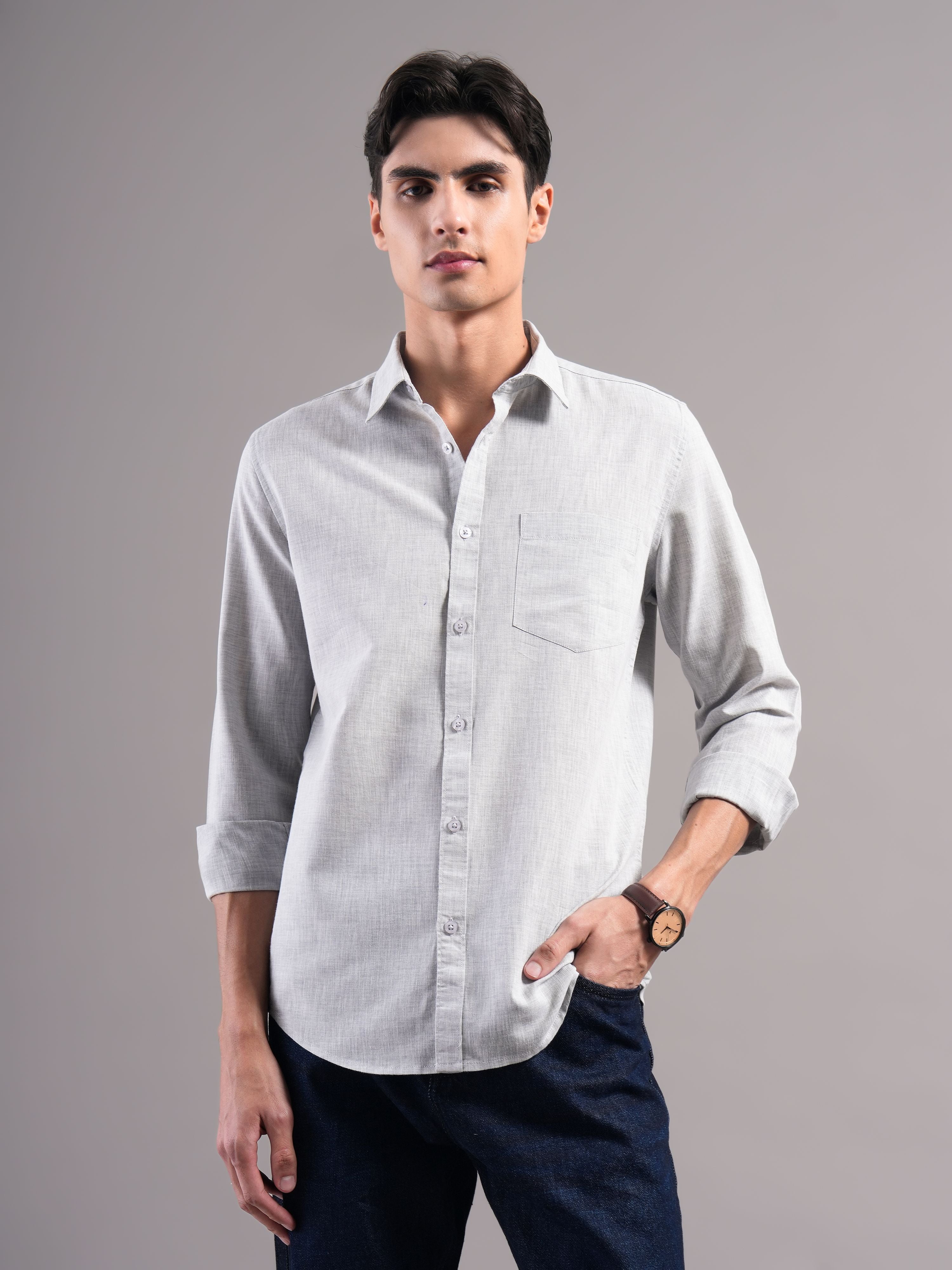 Men Smart Slim Fit Casual Shirt